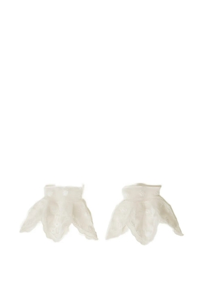 TWINSET embroidered ruffled cuffs - Neutrals