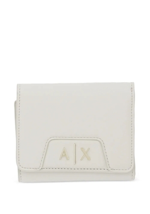 Armani Exchange logo-detail wallet - White