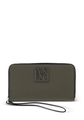 Armani Exchange logo-plaque zip-around wallet - Green
