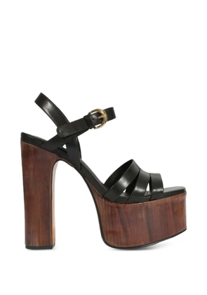 Schutz wood-effect platform sandals - Black
