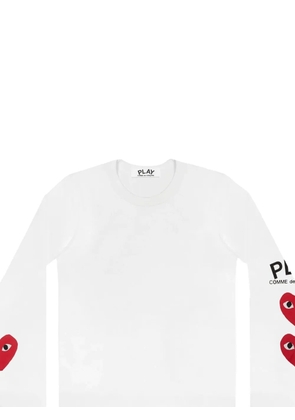 Comme Des Garçons Play heart-print long-sleeve T-shirt - White