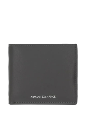 Armani Exchange logo-lettering bi-fold wallet - Grey