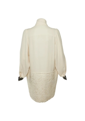 Celine Pre-Owned pussy-bow mini dress - Neutrals