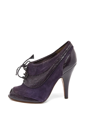 Moschino Pre-Owned lace-up peep-toe pumps - Purple