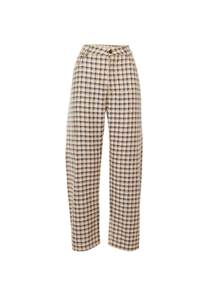 Etro Pre-Owned checked tweed trousers - Neutrals