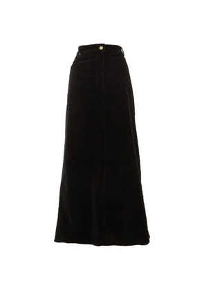 GANNI corduroy A-line maxi skirt - Black