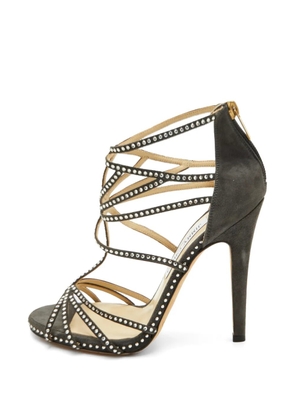 Jimmy Choo Pre-Owned Vendetta crystal-embellished sandals - Grey