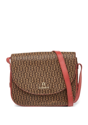 Aigner Vintage logo-print cross body bag - Brown