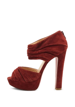 Christian Louboutin Pre-Owned Bandra pleated sandals - Red