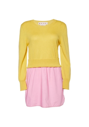 Marni Pre-Owned layered knit sweater - Yellow