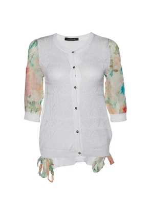 Roberto Cavalli Vintage floral-print cardigan - White