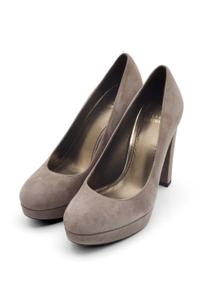 Stuart Weitzman suede platform pumps - Neutrals