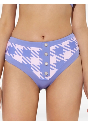 Beach Riot Isle houndstooth-pattern bikini bottoms - Blue