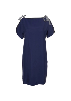 Sportmax bow-detail jersey mini dress - Blue