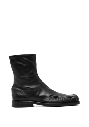 Jil Sander Pre-Owned side-zip leather ankle boots - Black