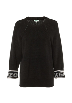 Kenzo Pre-Owned logo intarsia sweater - Black