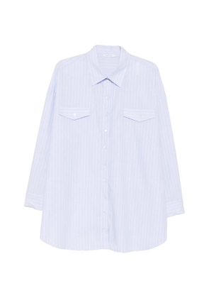 Patrizia Pepe striped button-down shirt dress - Blue