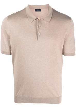 Barba short-sleeve silk polo shirt - Neutrals