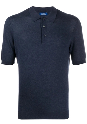 Barba knitted polo shirt - Blue