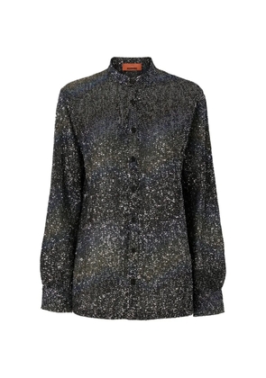 Missoni sequin-embellished zigzag shirt - Black