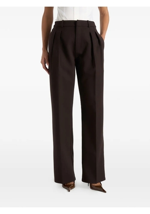 Manière De Voir Julie in dark brown tailored twin-pleat trousers