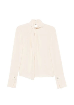 Patrizia Pepe tie-neck high-neck blouse - Neutrals