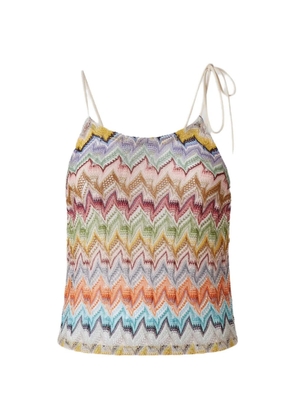 Missoni zigzag-knit halterneck top - Blue