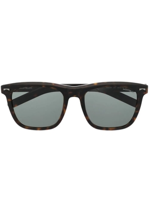 Montblanc tortoiseshell square-frame sunglasses - Brown