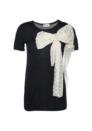 Red Valentino Vintage bow-detail T-shirt - Black