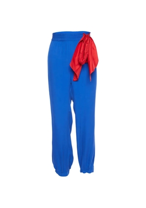 Red Valentino Vintage bow-detail silk trousers - Blue