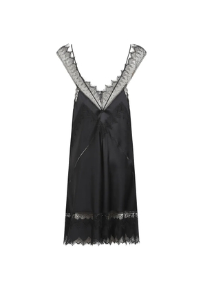 TOM FORD lace-trim mini dress - Black