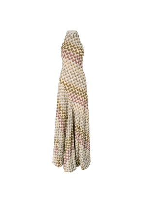 Missoni geometric-pattern halterneck dress - Neutrals