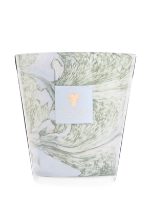 Baobab Collection marble-effect glass candle - Green