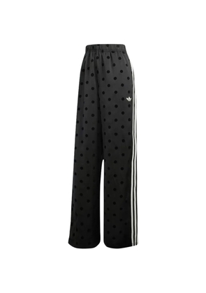 adidas polka-dot satin track pants - Black
