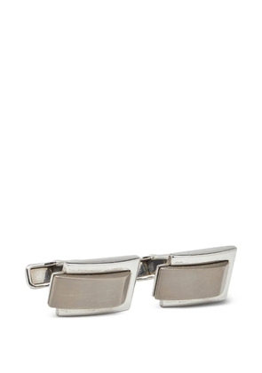 Dunhill rectangle stainless steel cufflinks - Silver