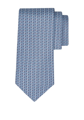 Ferragamo chain-print silk tie - Blue