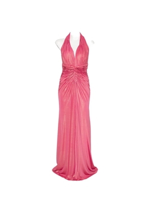 Allure ruched metallic-effect dress - Pink