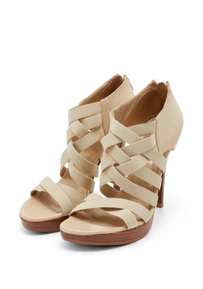 Stuart Weitzman cross-strap platform sandals - Neutrals