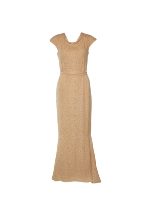Fendi Pre-Owned cap-sleeve gown - Neutrals