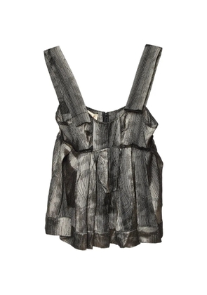 Marni Pre-Owned metallic-stripe trapeze top - Black