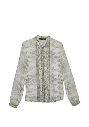 Roberto Cavalli Vintage snakeskin-print button-front shirt - Neutrals