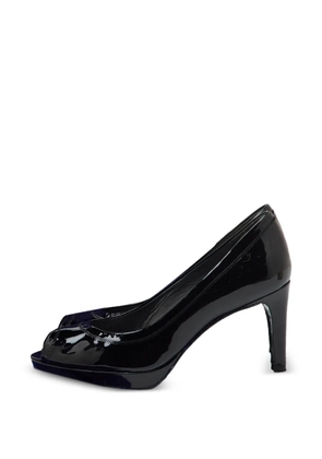 Stuart Weitzman peep-toe patent leather pumps - Black