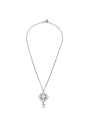 CHANEL Pre-Owned CC crystal necklace - Silver