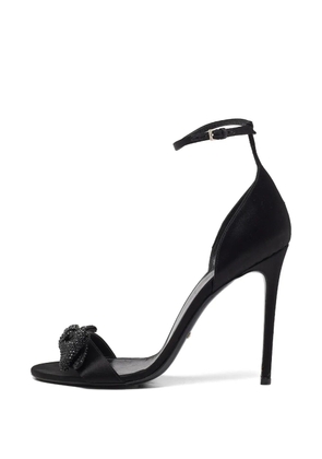 Gucci Pre-Owned crystal-embellished bow sandals - Black