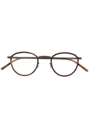 Mykita tortoiseshell-effect round-frame glasses - Silver