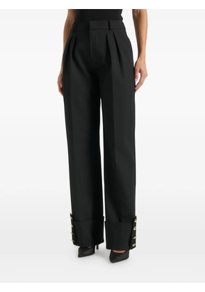 Manière De Voir Darlene in black turn-up detail tailored twin-pleat pants