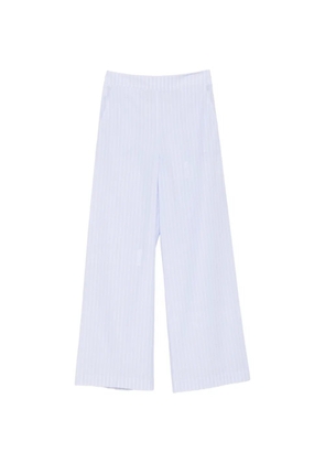 Patrizia Pepe pinstripe-pattern wide-leg trousers - Blue