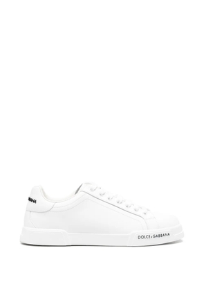 Dolce & Gabbana Pre-Owned logo lace-up sneakers - White