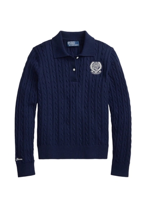 Polo Ralph Lauren cable embroidered polo sweater - Blue
