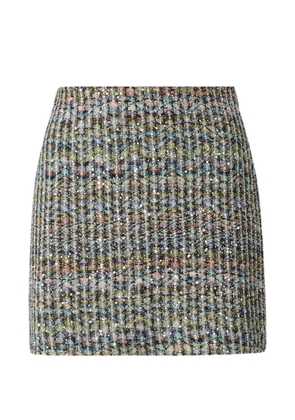 Missoni chevron viscose-blend mini skirt with sequins - Grey